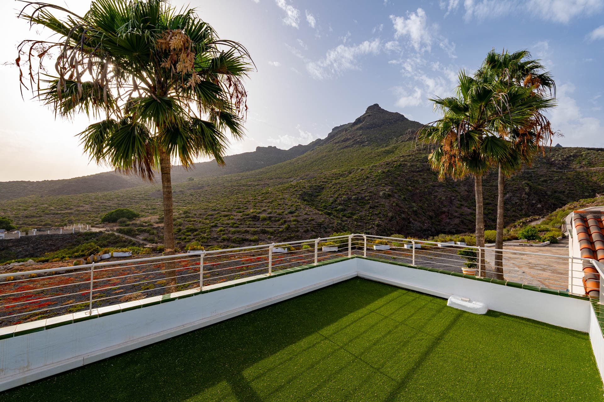 Panorámica desde la azotea de Finca Anconito hacia el sur de Tenerife